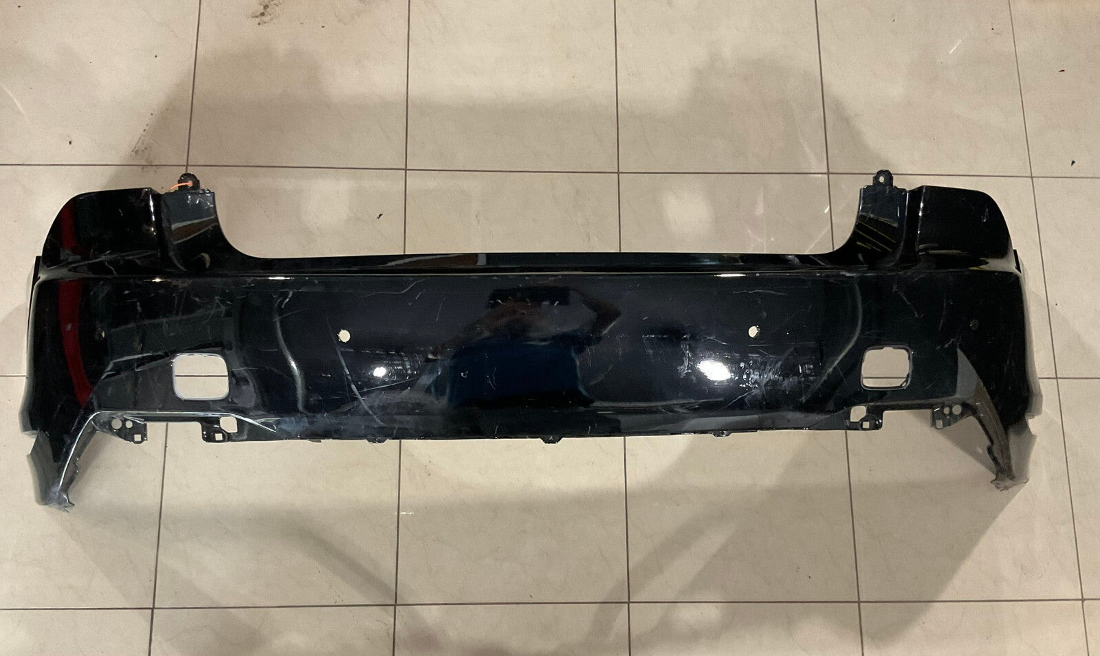 Rear Bumper Cover Black 2018-2022 Lexus LS500 LS500H 52159+50220 OEM