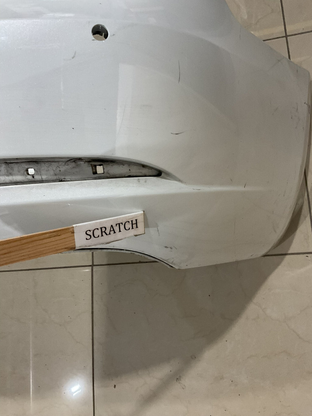 Rear Bumper Cover White 2017 2018 2019 2020 2021 Tesla Model 3 CAPA