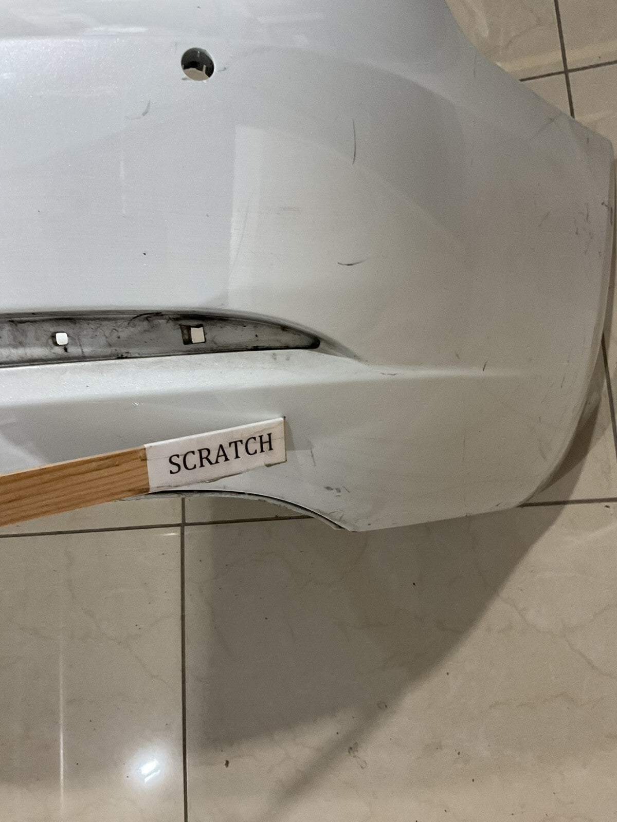 Rear Bumper Cover White 2017 2018 2019 2020 2021 Tesla Model 3 CAPA
