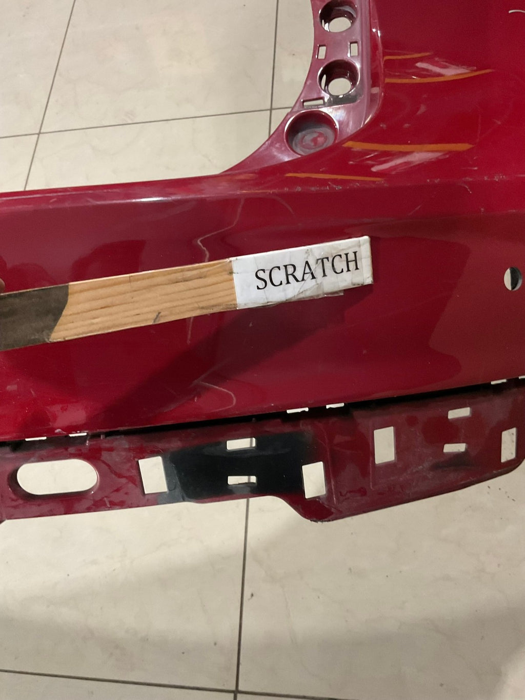 Rear Bumper Cover Red Acura MDX 2017 2019 71501+tz5+a000 OEM