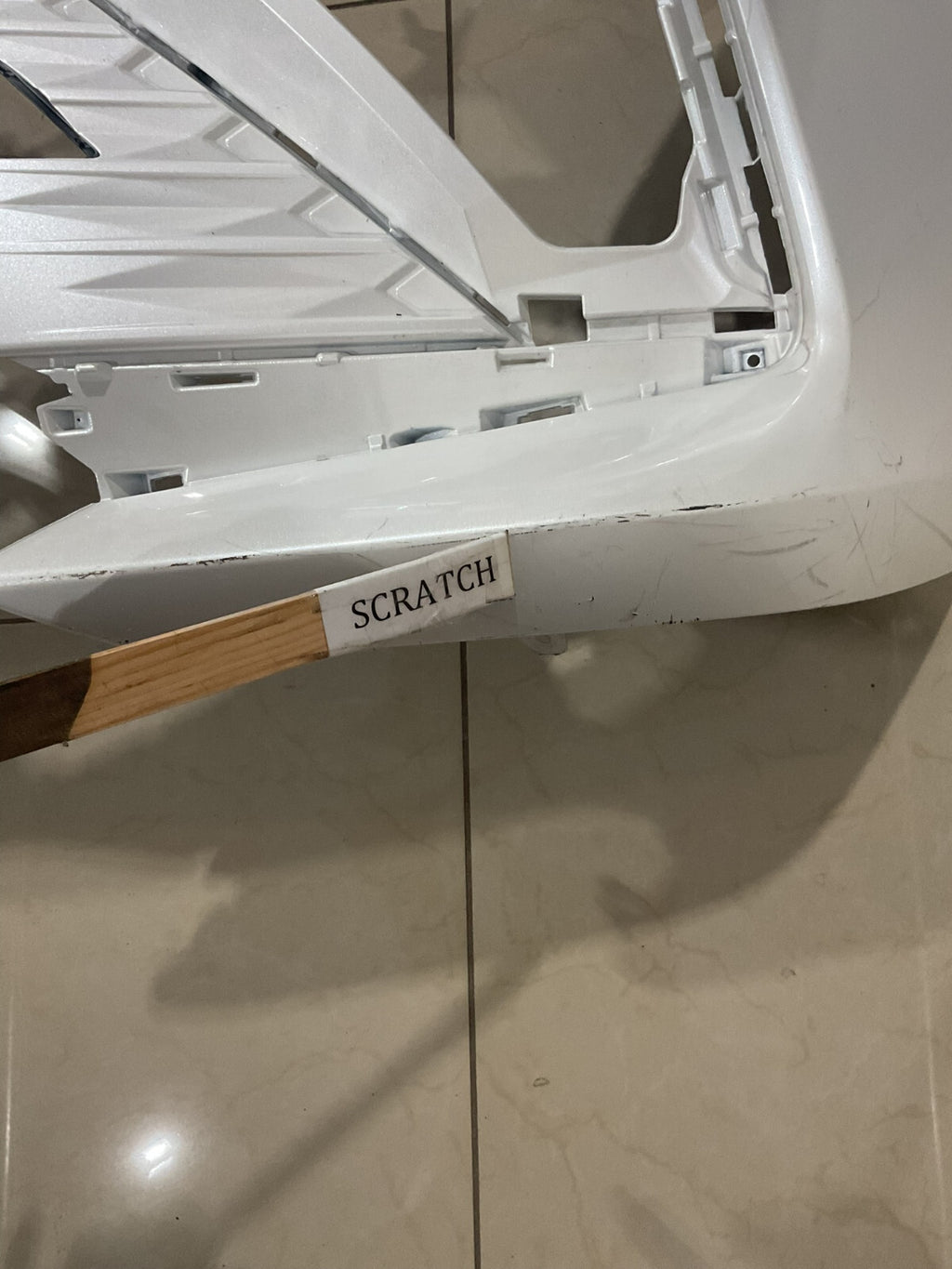 Front Bumper Cover White 2023-2024 Lexus RZ 52119+46130 OEM