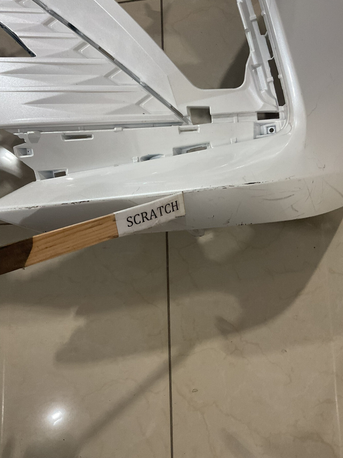 Front Bumper Cover White 2023-2024 Lexus RZ 52119+46130 OEM