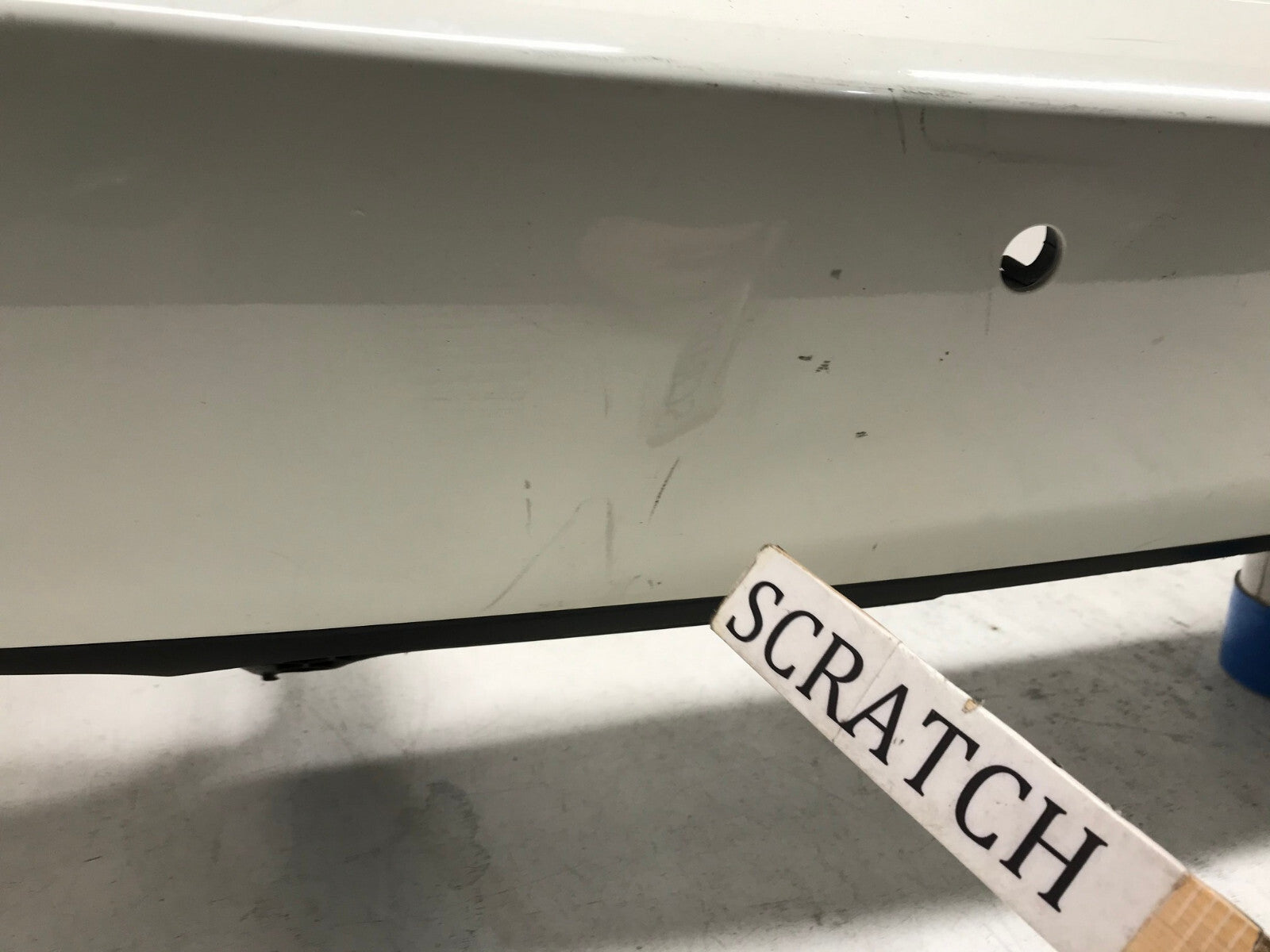 Rear Bumper LOCAL Porsche Cayenne w/Sensor Holes White 2011-2015 7P5807421 OEM