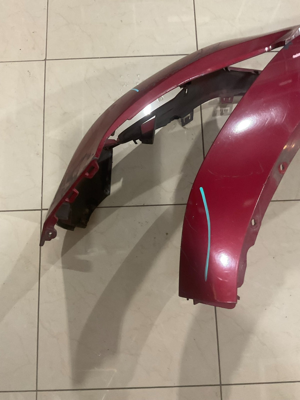 Front Bumper Cover Red Chevy Malibu 16-18 CAPA