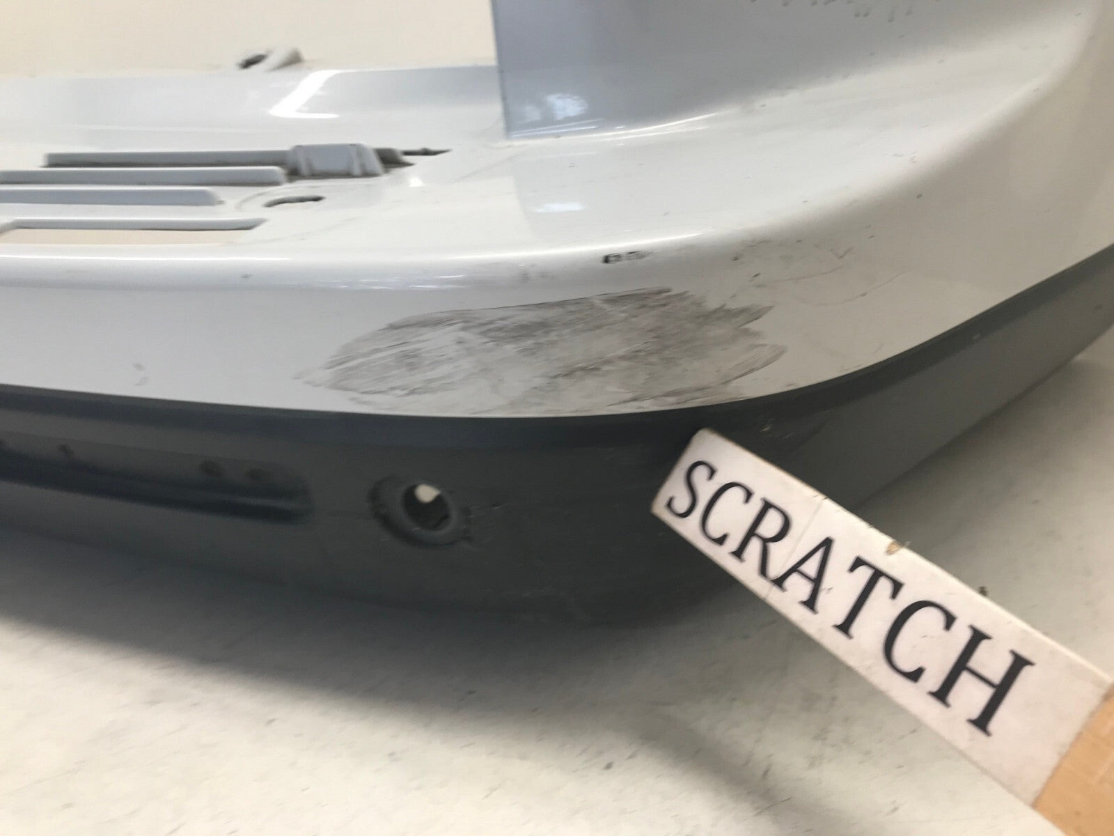Rear Bumper Cover White Land Rover LR3 HSE SE 2005-2008 w/Sensor Holes OEM