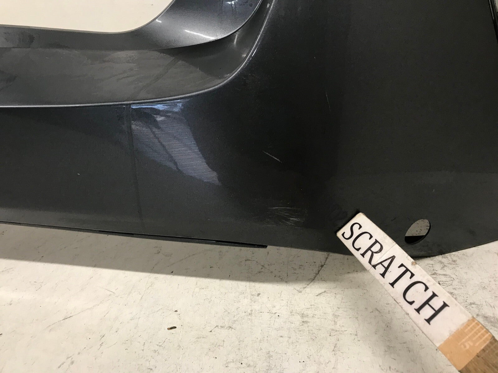 Rear Bumper Cover Gray Toyota Prius Two Three Four 16-18 w/Sensor Holes OEM