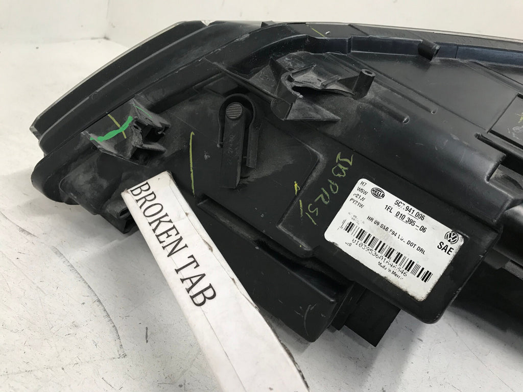 Headlight Damaged Passenger RH Volkswagen Jetta Sedan 2011-2014 5C7941006 OEM