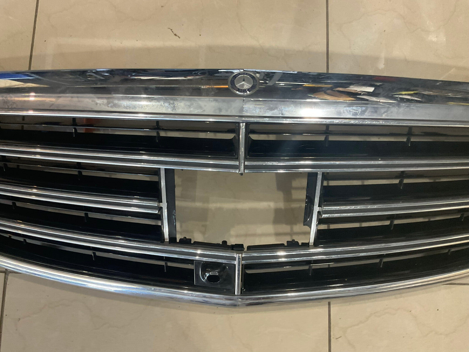 Grille Grill Silver Black 2014-2016 Mercedes Benz E Class CAPA