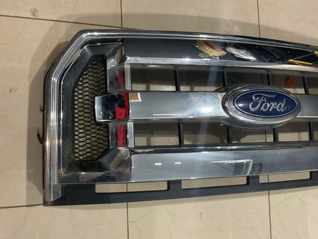 Grille Grill Silver & Black Ford 2015 2016 F-150 Pickup Truck FL34-8200+DB OEM