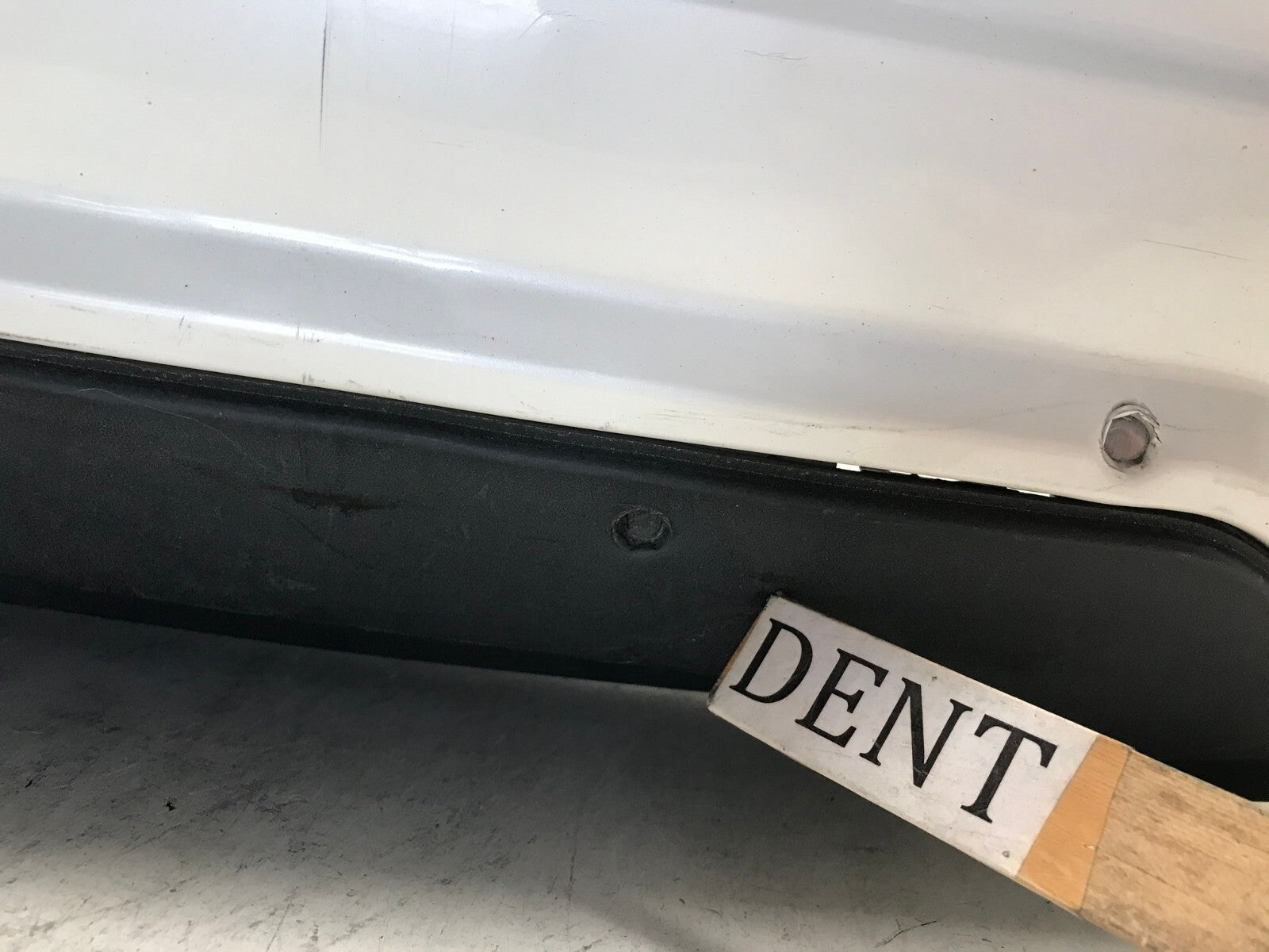 Rear Bumper Cover White 12-14 Mercedes W204 C250 Sport AMG w/Sensor Holes OEM