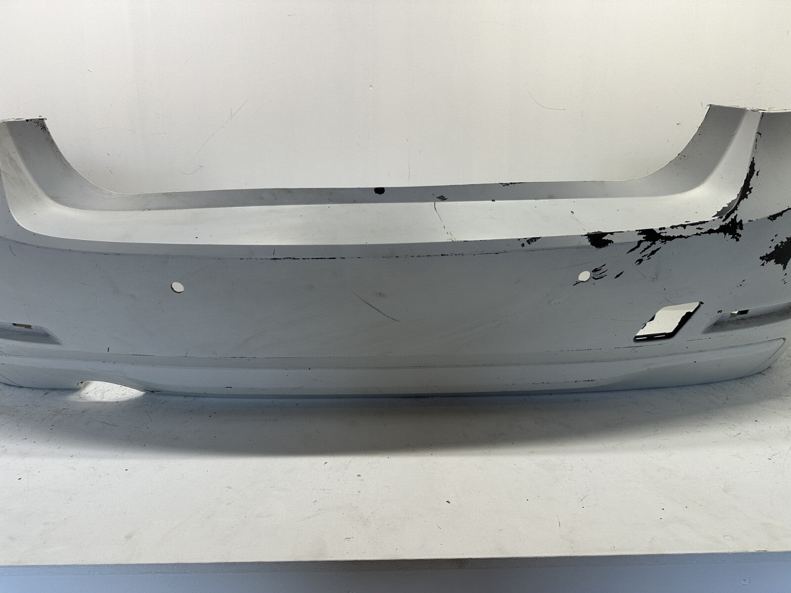Rear Bumper Cover white 2012-2015 BMW 328i Sedan w/Sensor Holes 51127312731 OEM