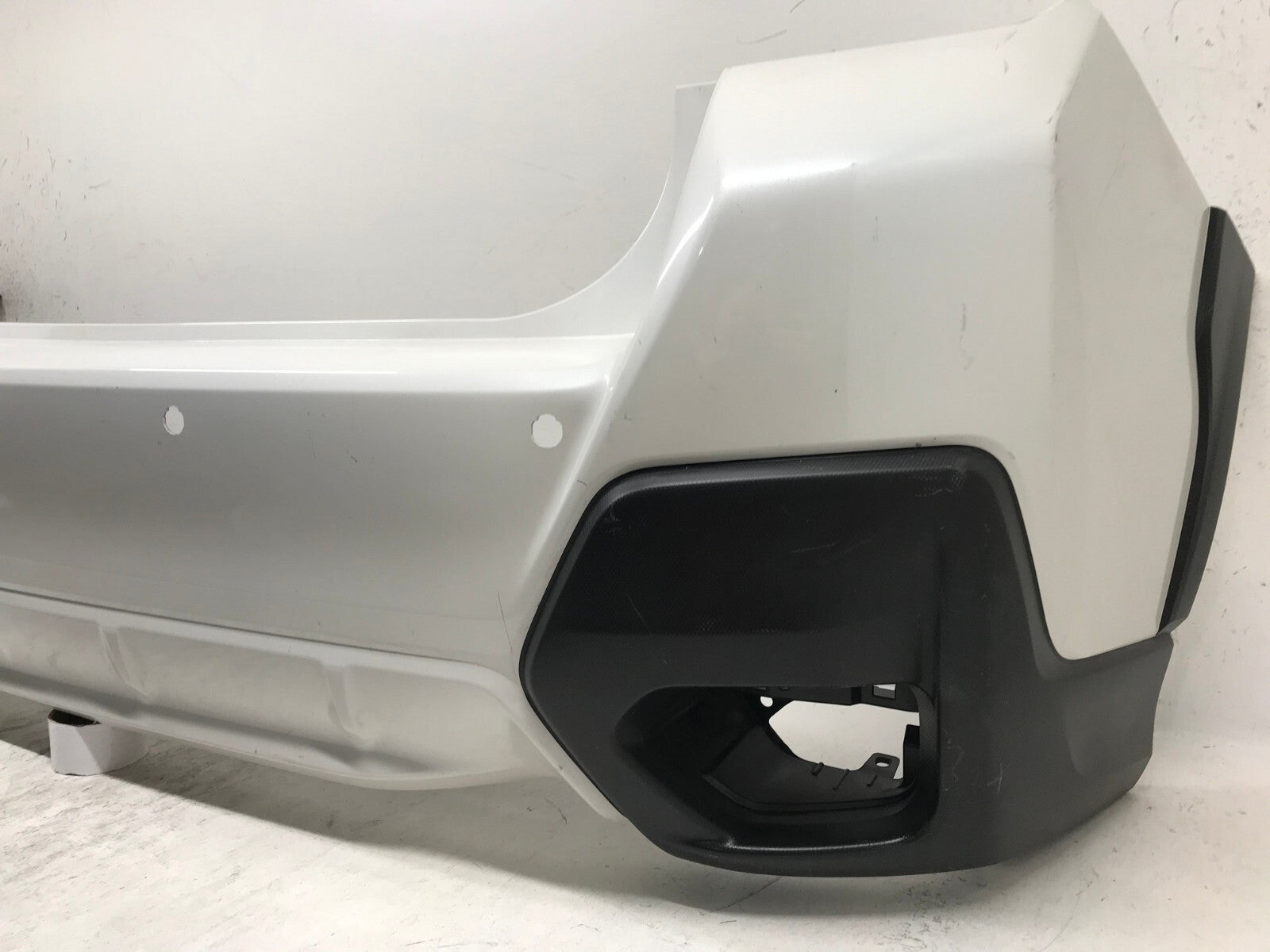 Rear Bumper Cover White 2018-2021 Subaru Crosstrek Base/Prem w/Sensor Holes OEM