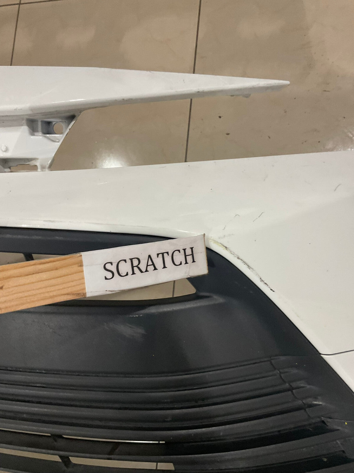 Front Bumper Cover White Toyota Corolla Hatchback 2018 2019 52119-12G00 OEM