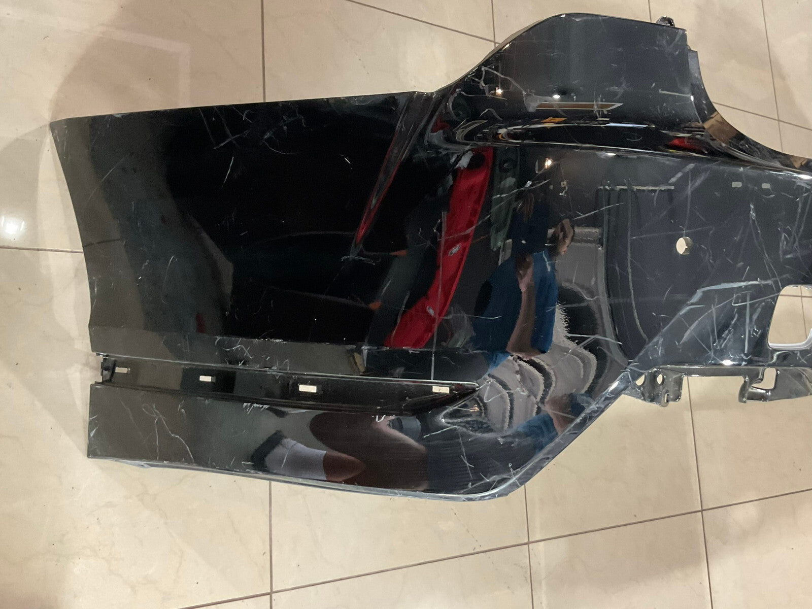 Rear Bumper Cover Black 2018-2022 Lexus LS500 LS500H 52159+50220 OEM