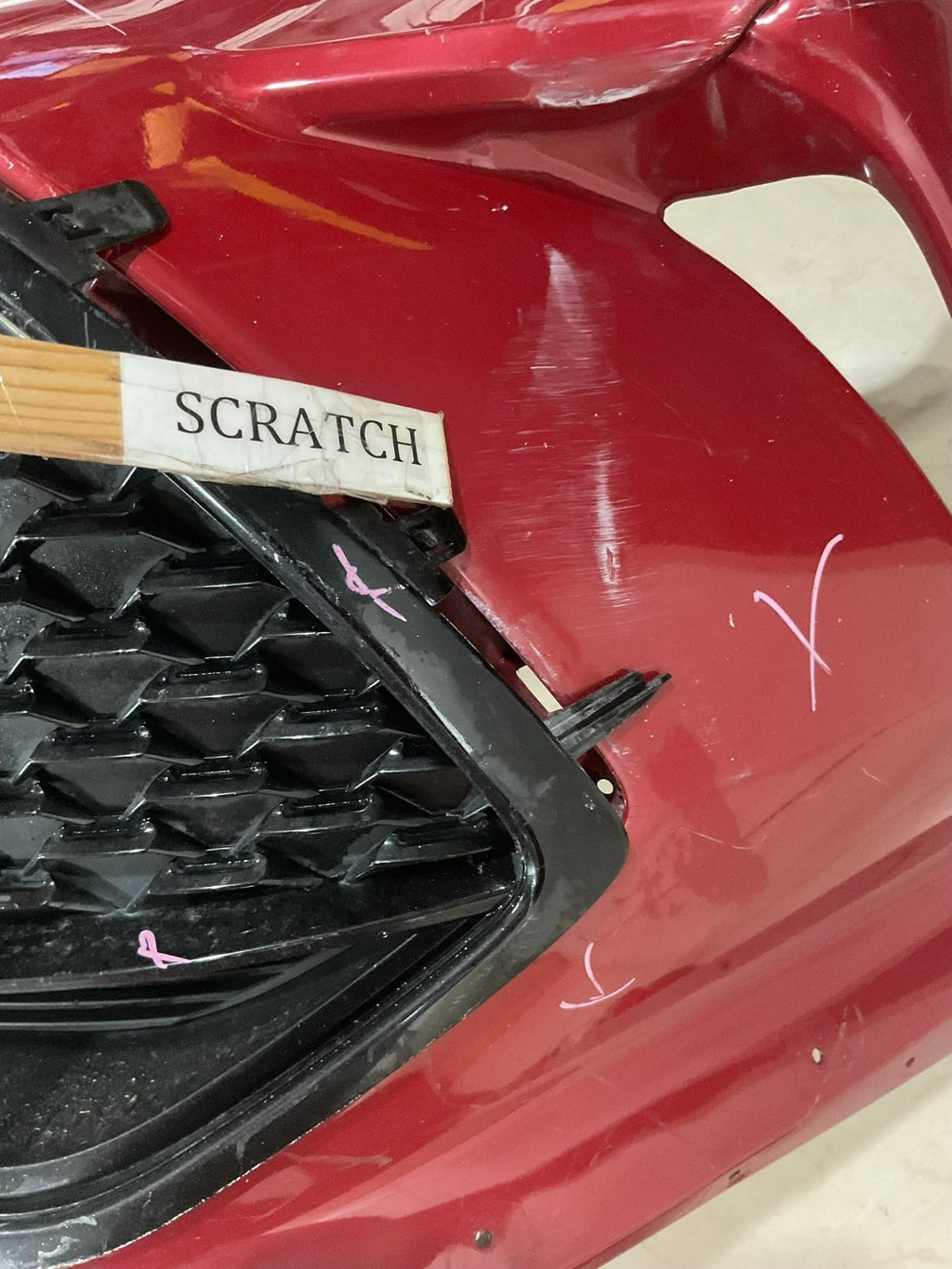 Front Bumper Cover Red Toyota Avalon Base Touring 4X7 2019 52119+07090 OEM