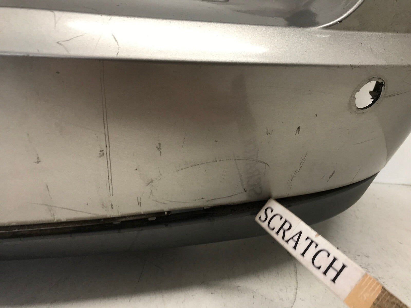 Rear Bumper Cover Silver 2011-2015 Lincoln MKX w/Sensor Holes 7A13-17F001-AB OEM