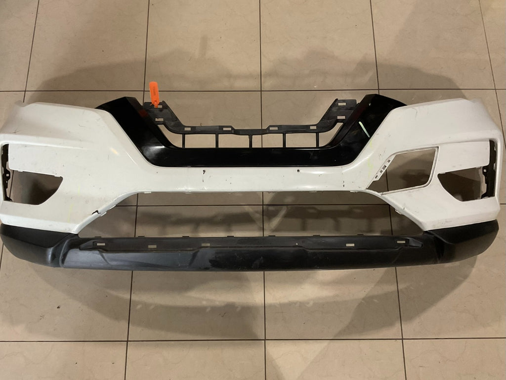 Front Bumper Cover White Nissan Rogue S SL SV SV Hybrd 17-19 62022+6fl0h OEM