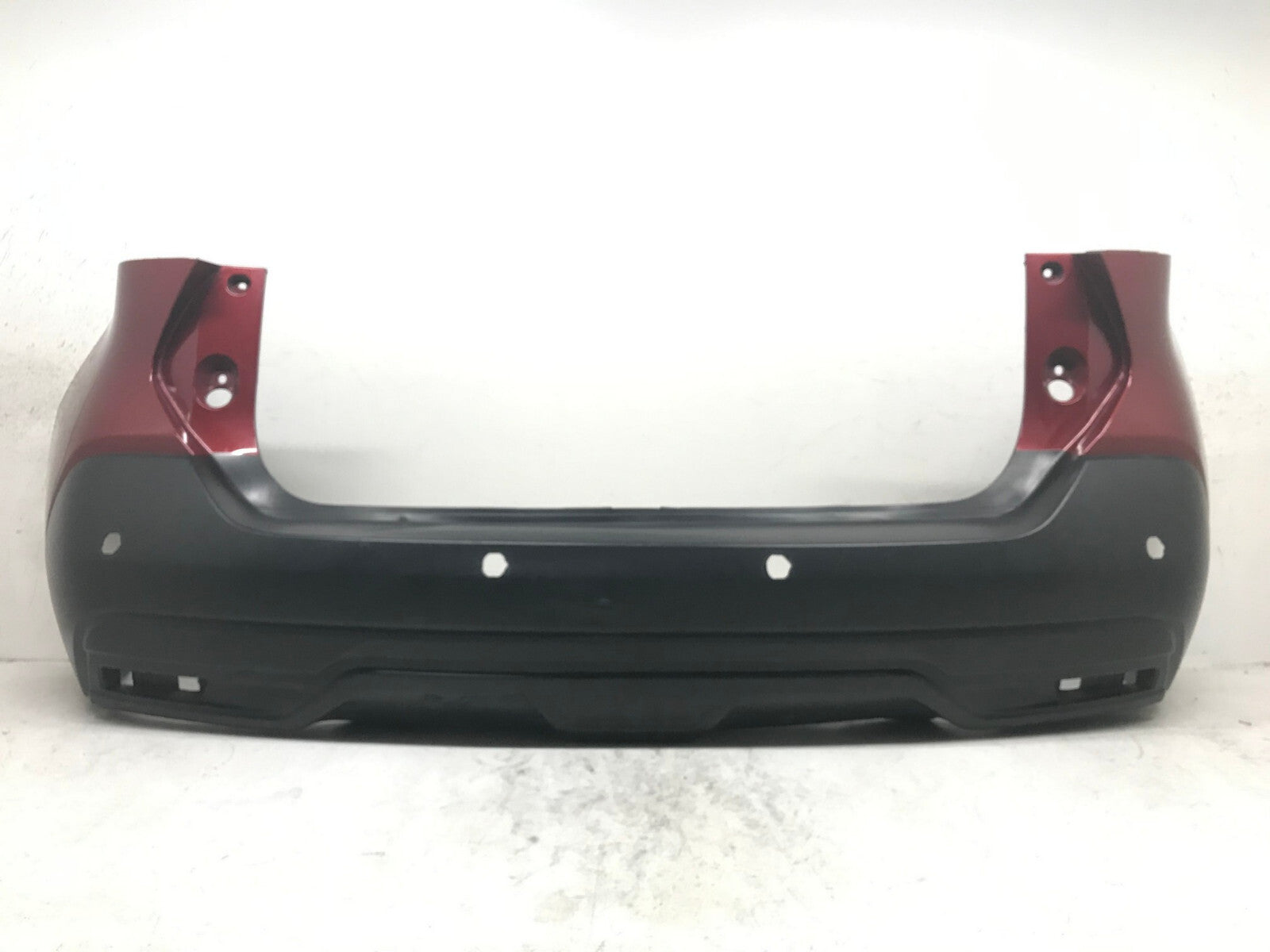 Rear Bumper Cover Red Nissan Kicks S SV 2018 2019 w/Sensor Holes 85022-5RB0H OEM