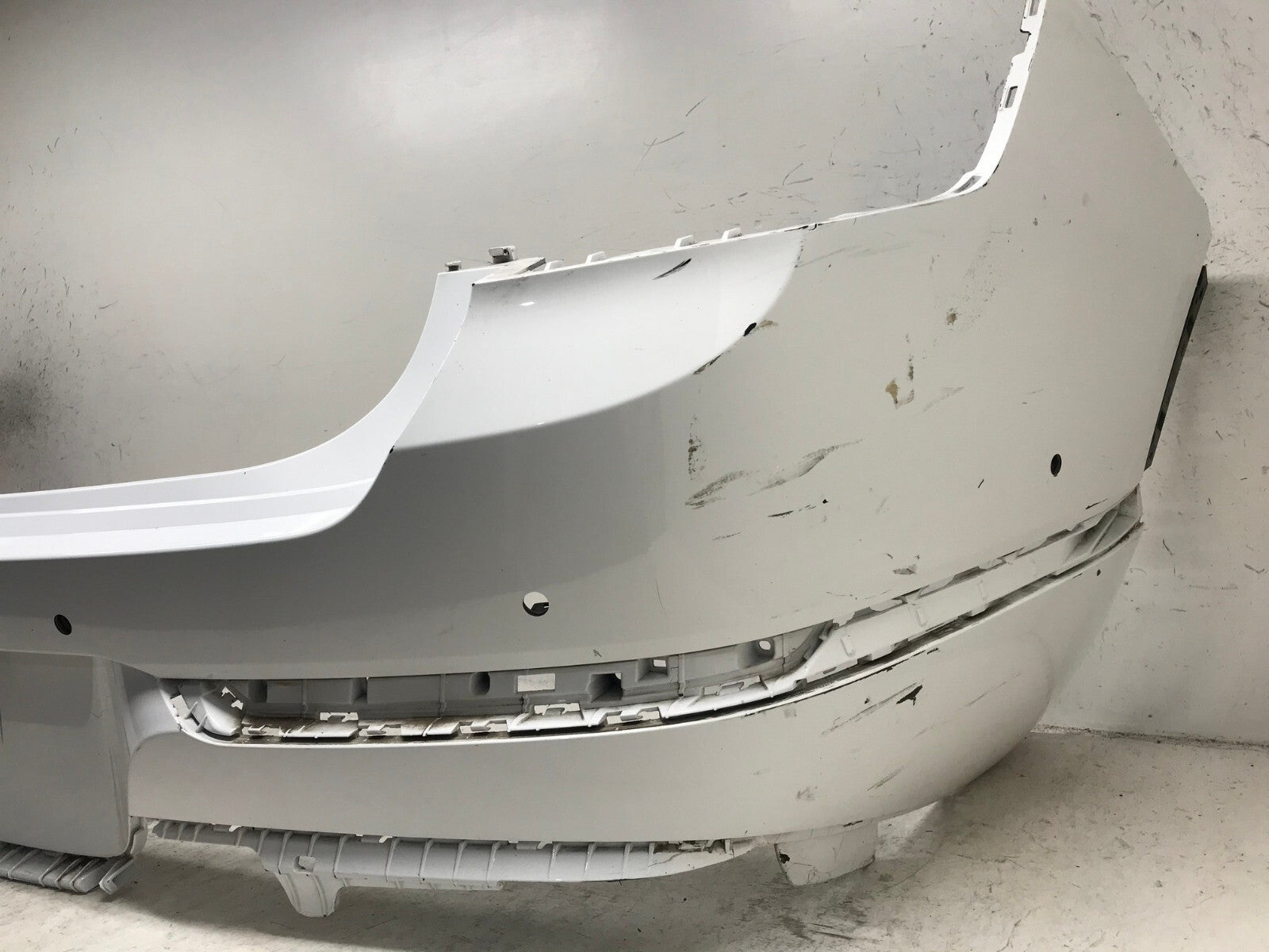 Rear Bumper Cover White Genesis GV80 2021 2023 w/Sensor Holes 86611-T6000 OEM