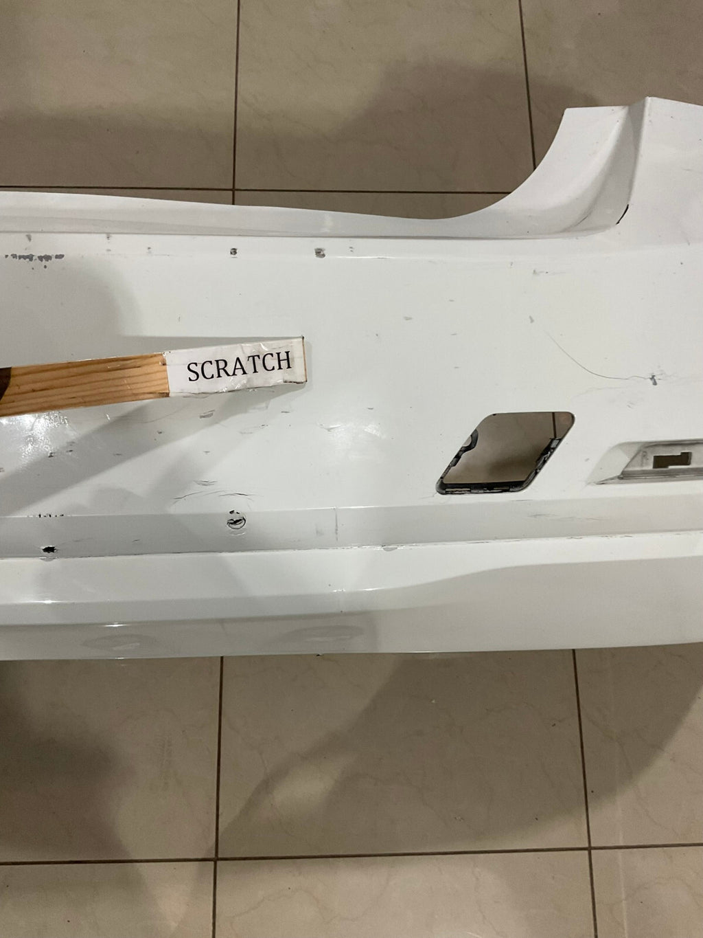 Rear Bumper Cover White 14-16 BMW F10 5-Series 158+577+11 OEM