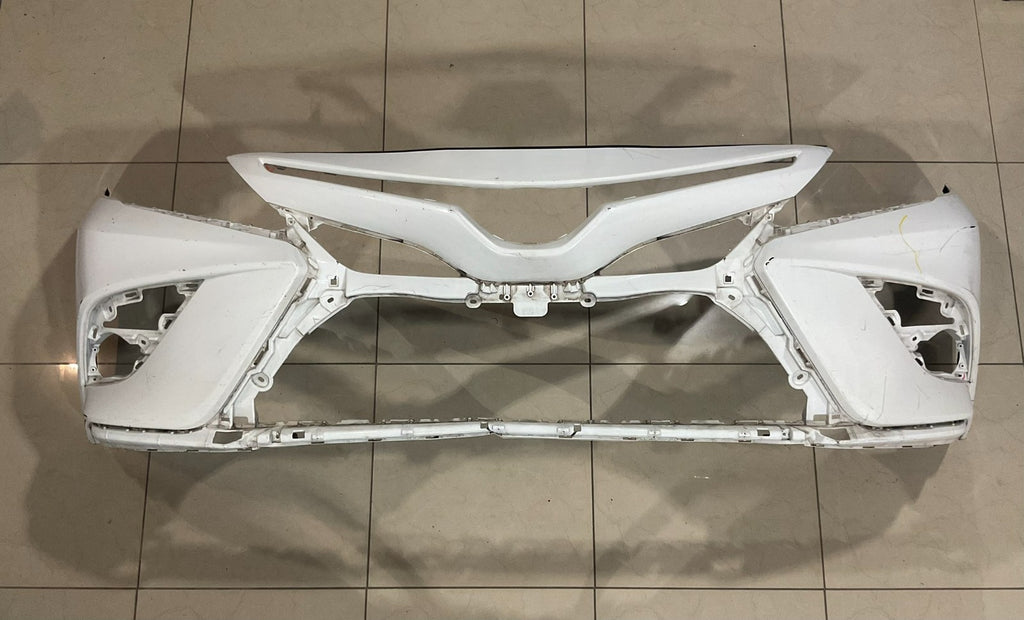 Front Bumper Cover White Toyota Camry 2021 2022 52119+06e20 OEM