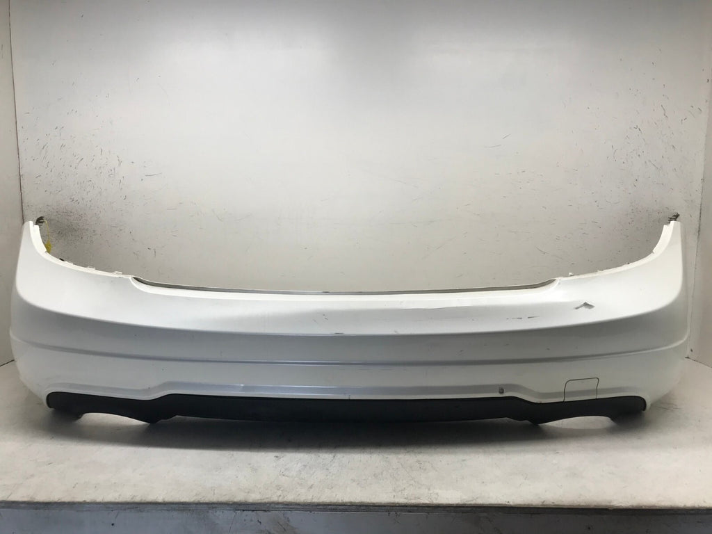 Rear Bumper Cover White 12-14 Mercedes W204 C250 Sport AMG w/Sensor Holes OEM
