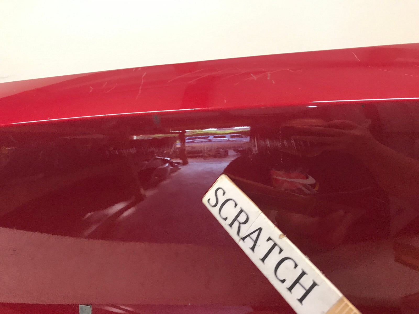 Front Bumper Cover Red 2020-2022 Tesla Model Y Long Range w/Sensor Holes OEM