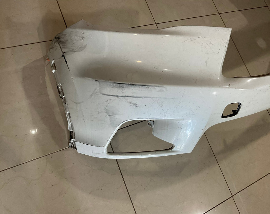 Front Bumper Cover White Toyota Highlander LE Lted Hybrid 14-16 52119+0E220 OEM