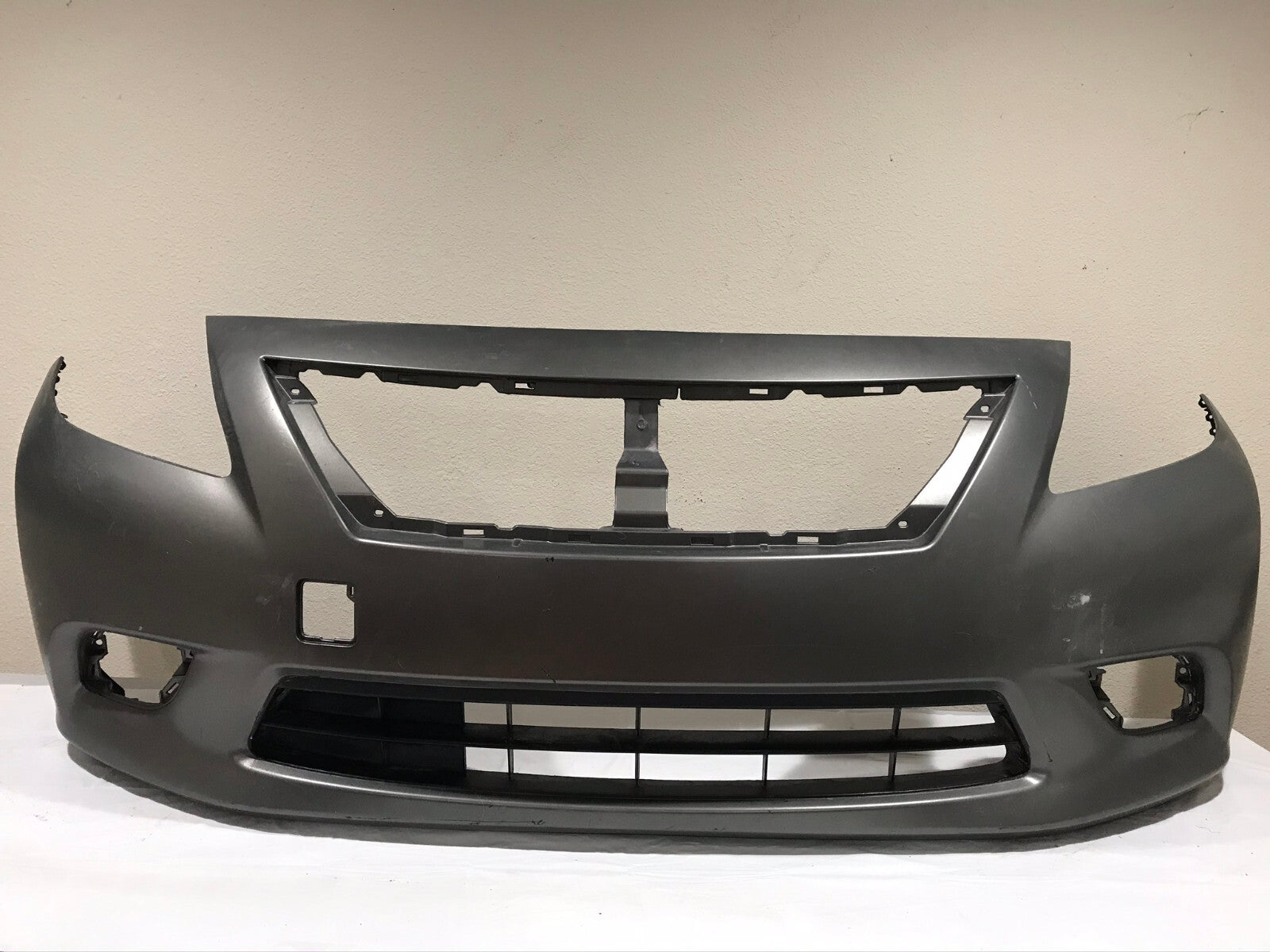 Front Bumper Cover Gray Nissan Versa 2012-2014 CAPA