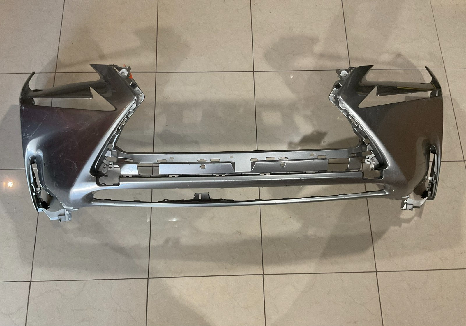 Front Bumper Cover Silver Lexus NX300h NX200T 15-17 52119+78050 OEM
