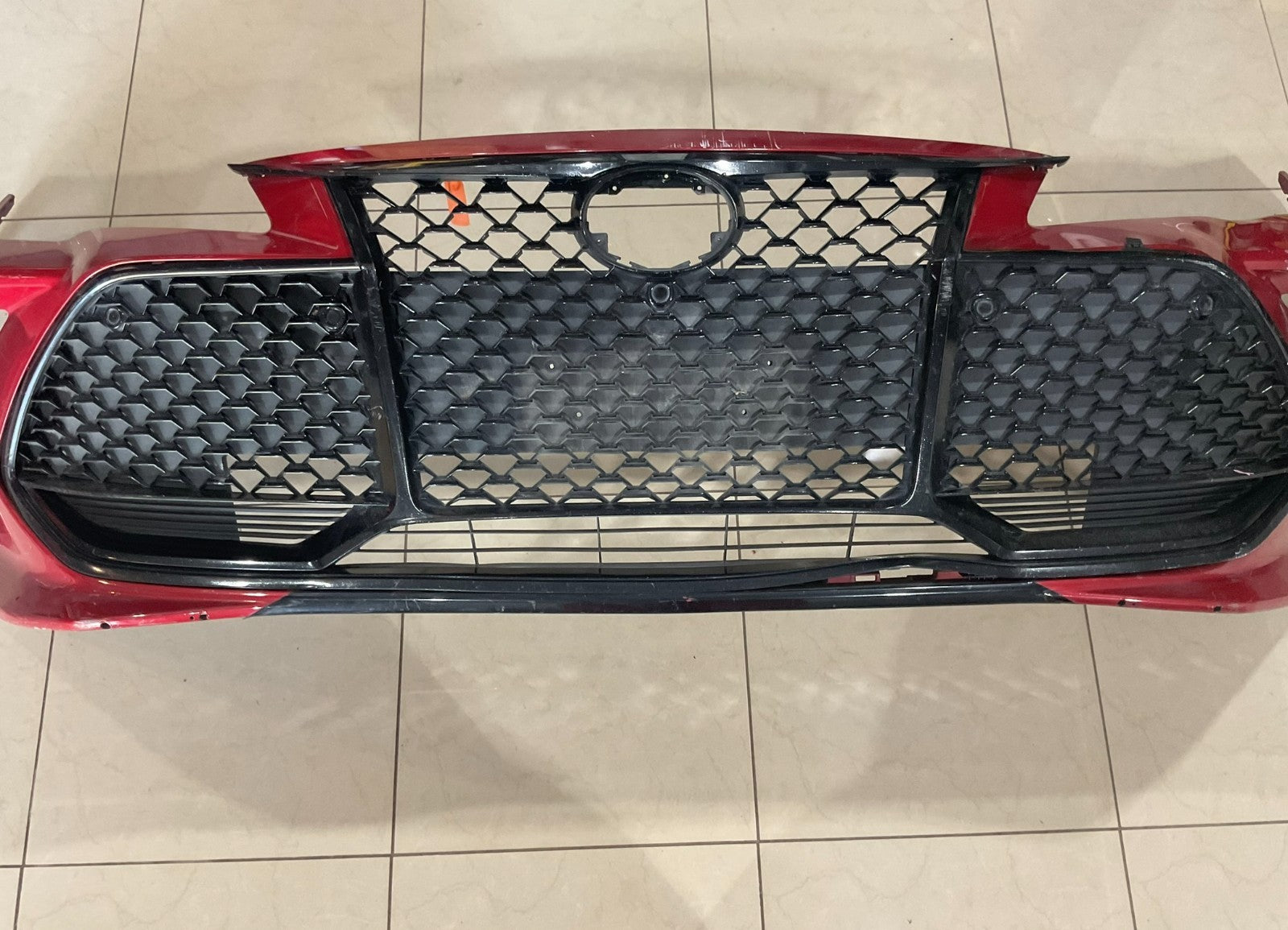 Front Bumper Cover Red Toyota Avalon Base Touring 4X7 2019 52119+07090 OEM