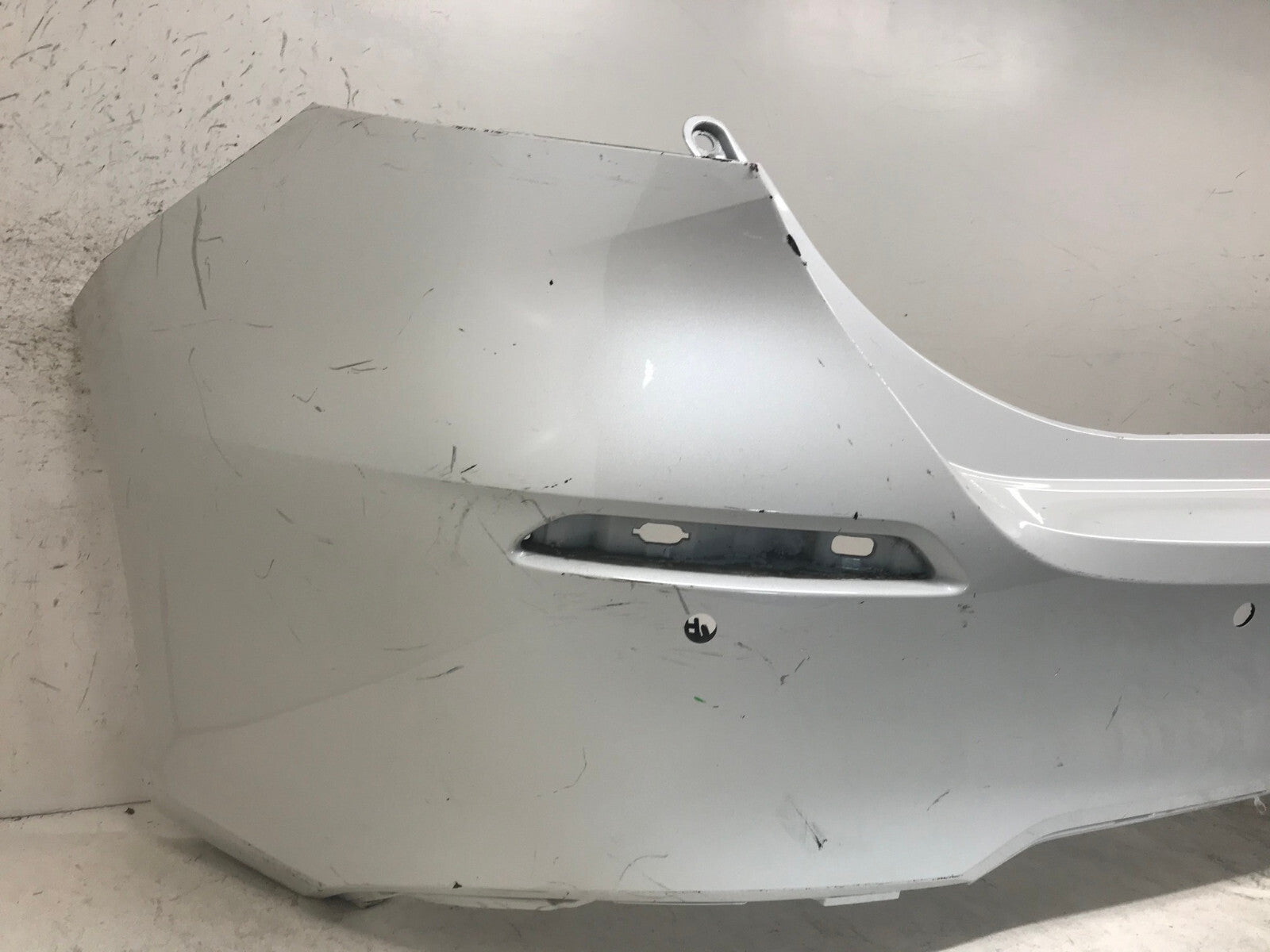 Rear Bumper Cover White 2022 2023 Honda Civic Hatchback w/Sensor Holes OEM
