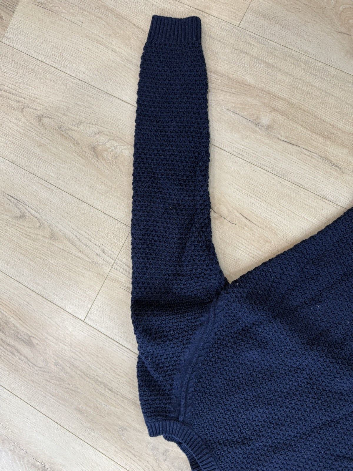 Women's Navy Blue Gap Knit Sweater, Medium