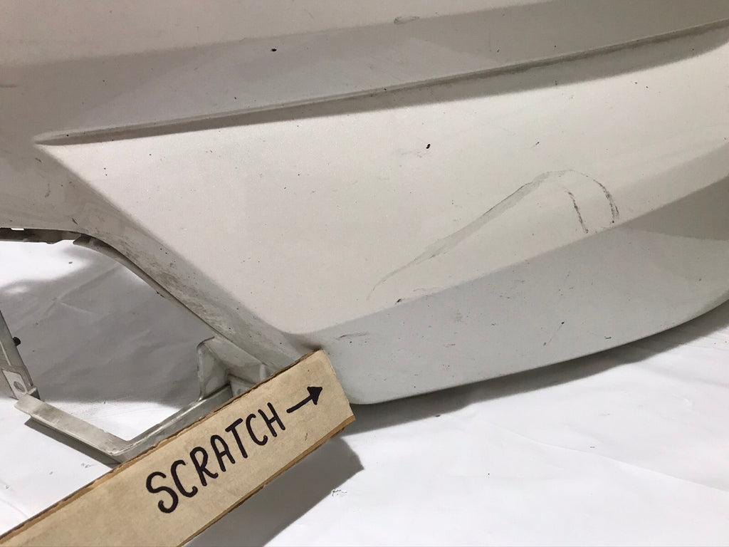 Front Bumper Cover White 2022-2023 Nissan Pathfinder S SV SUV w/Sensor Holes OEM
