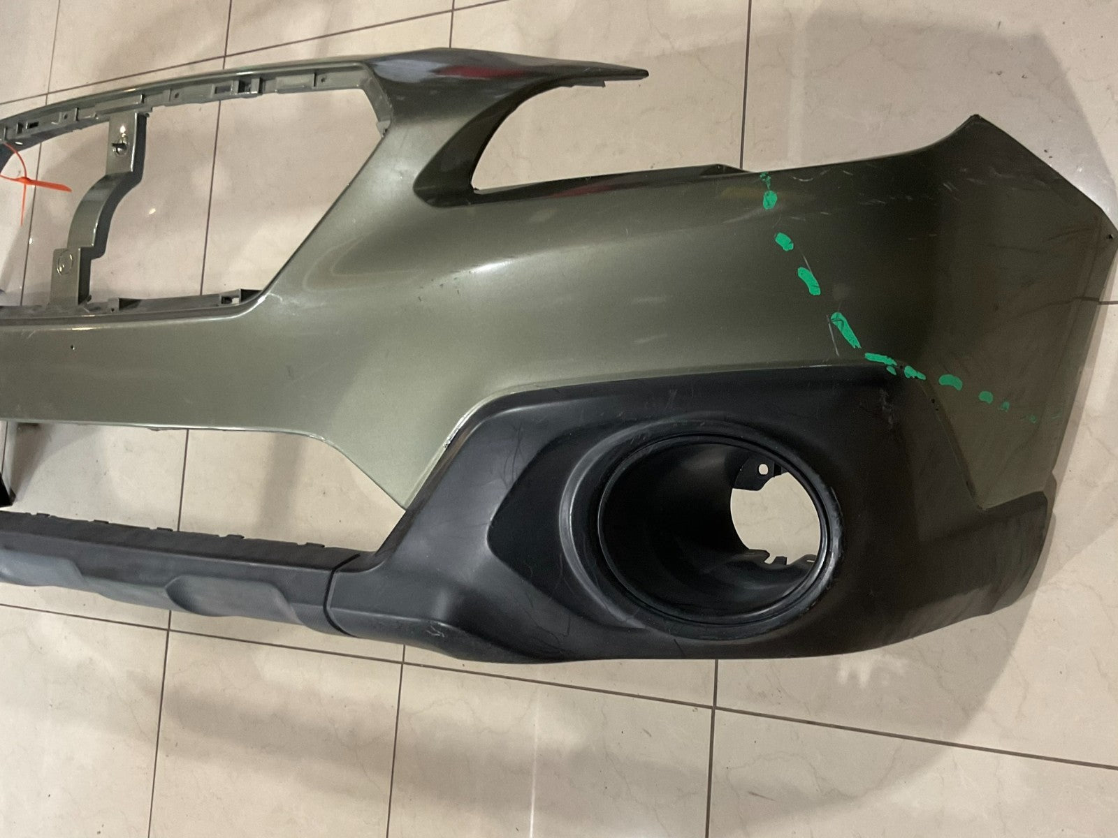 Front Bumper Cover Green 2015-2017 Subaru Outback CAPA