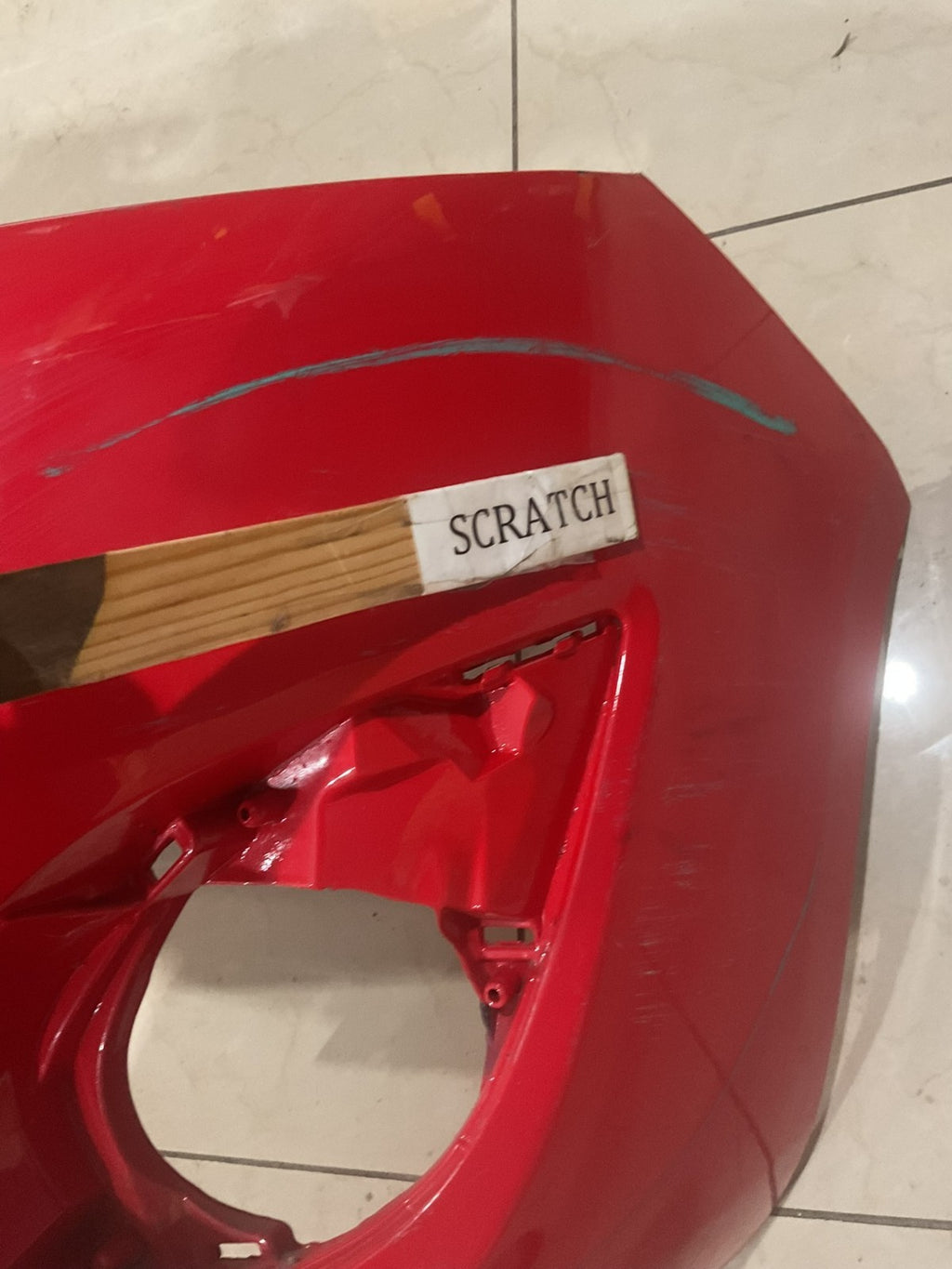 Front Bumper Cover Red 2011 2012 2013 2014 Mazda 2 CAPA