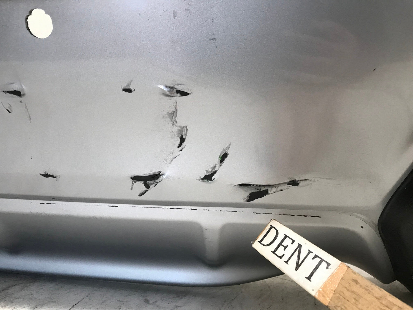 Rear Bumper Cover Silver 18-21 Subaru Crosstrek Base/Limited w/Sensor Holes OEM