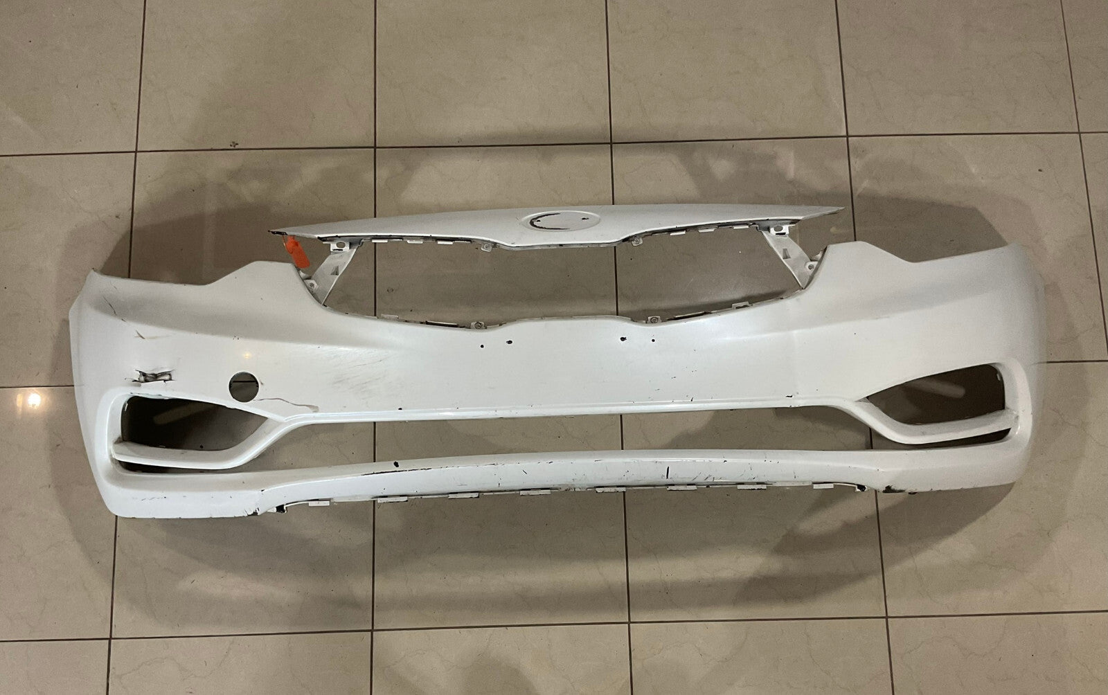 Front Bumper Cover White 2014-2016 Kia Forte EX LX SX CAPA