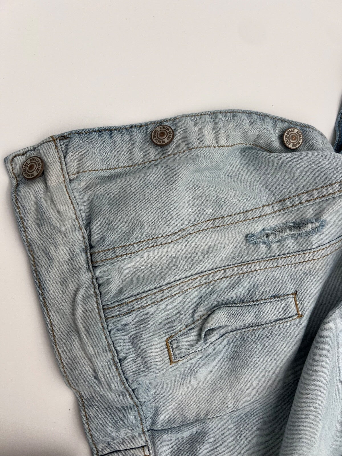 Rewash Women’s Light Wash Denim Jacket Size M Casual Jean Button Front