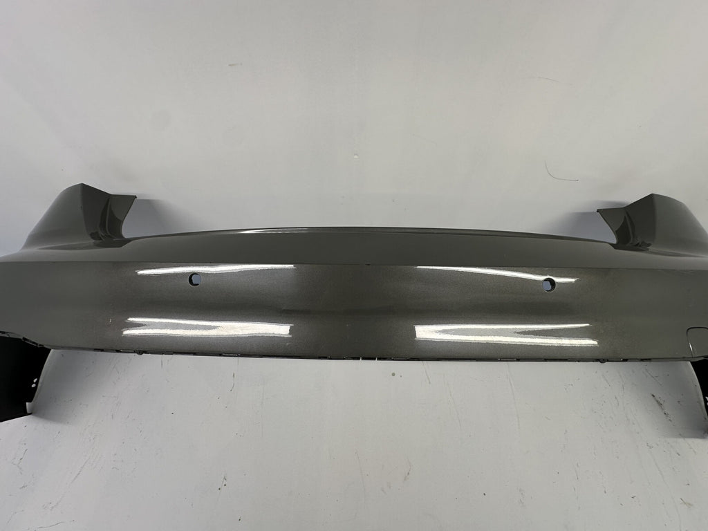 Rear Bumper Cover Grey 20-23 Audi S4 w/Sensor Holes 8W5807067LGRU OEM