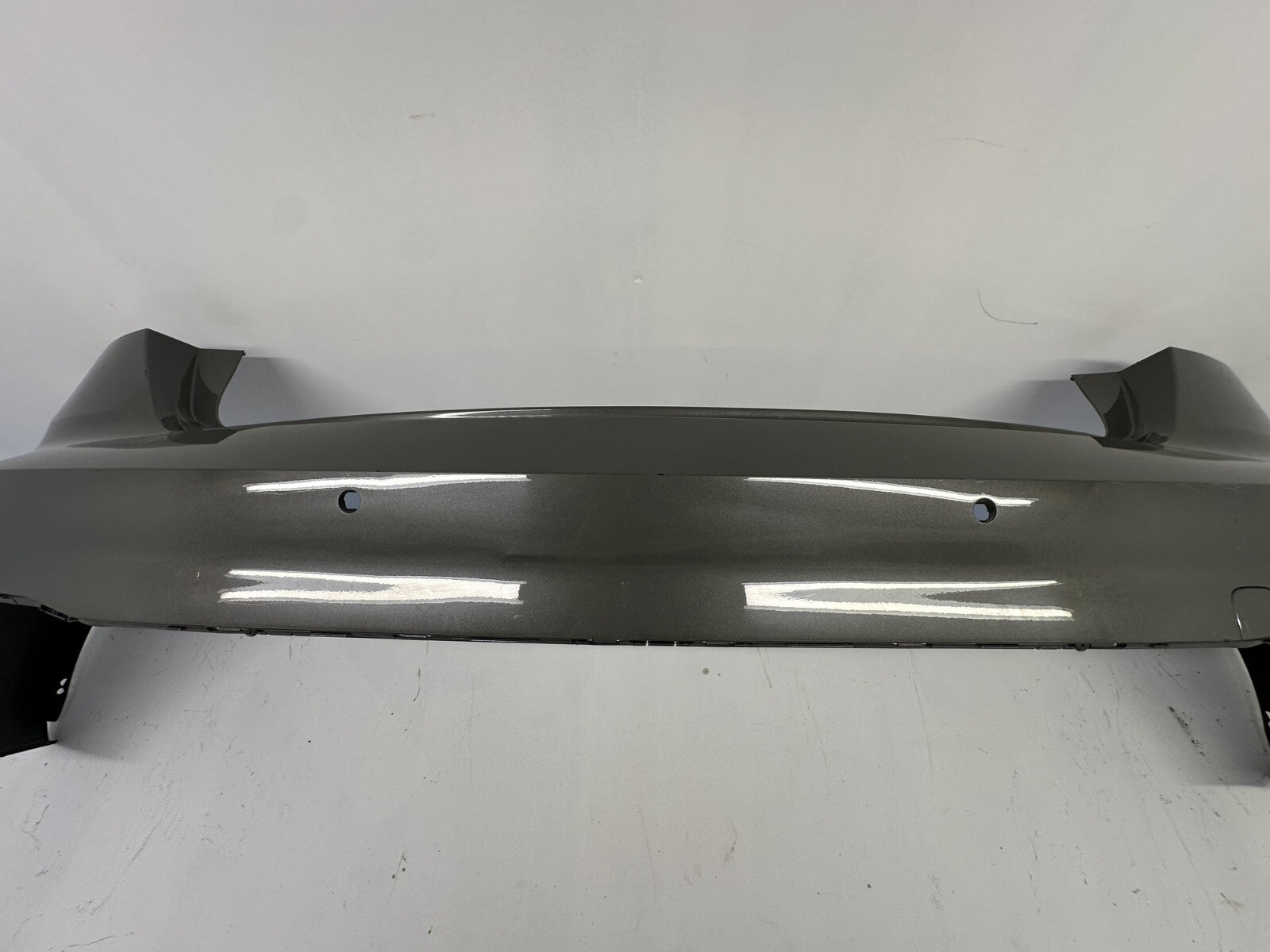 Rear Bumper Cover Grey 20-23 Audi S4 w/Sensor Holes 8W5807067LGRU OEM