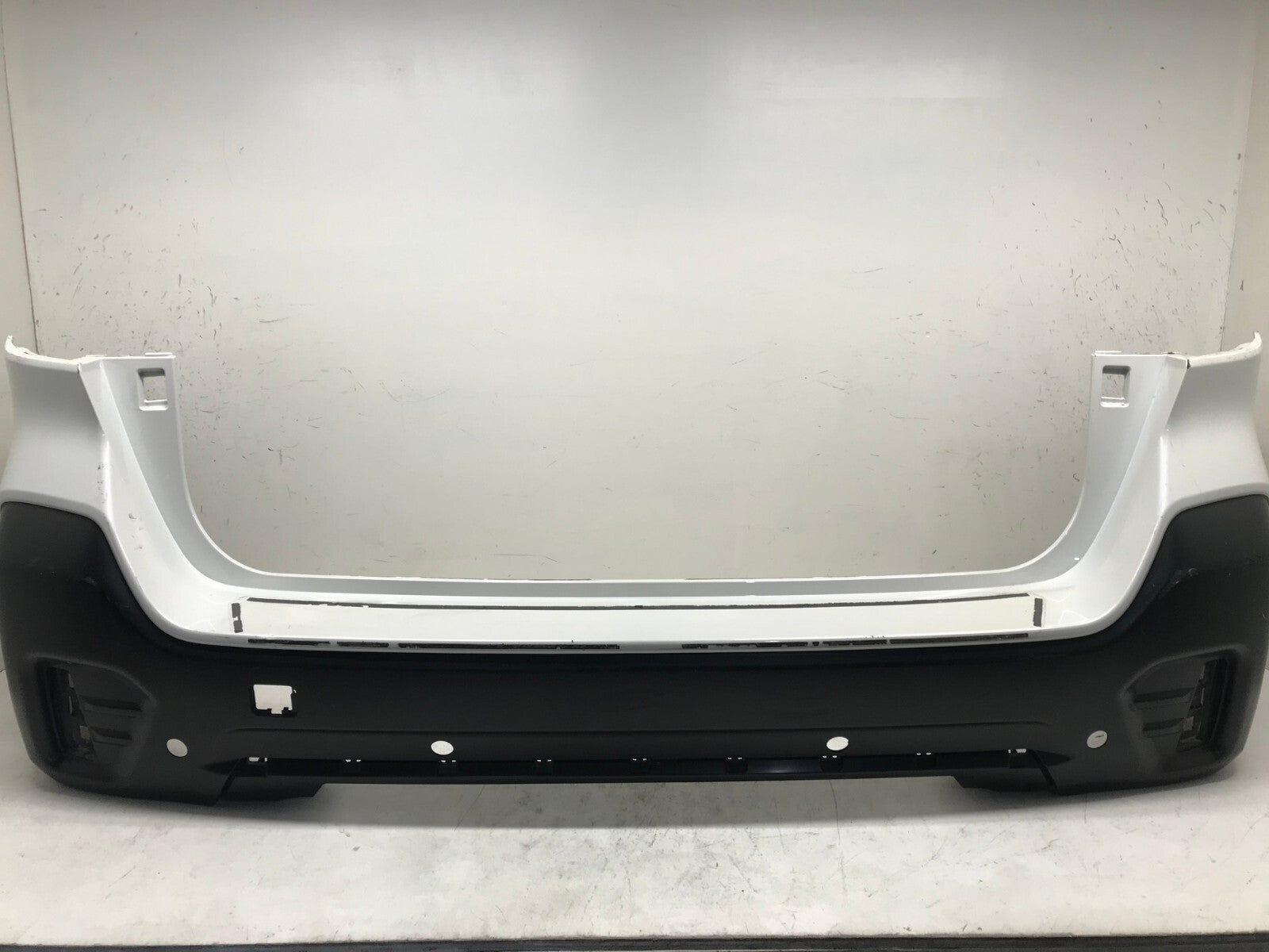 Rear Bumper Cover Subaru Outback w/Sensor Holes White 2020 57704AN31A OEM
