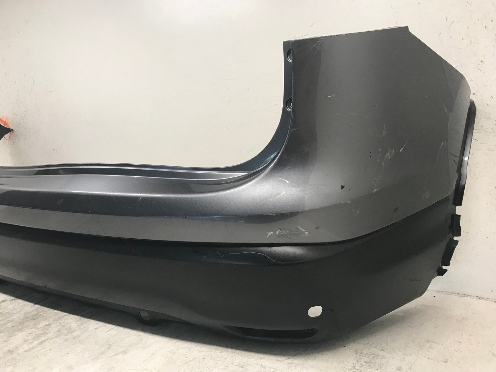 Rear Bumper Cover Gray Nissan Rogue Sport S SL SV w/Sensor Holes 85022-6MA0H OEM