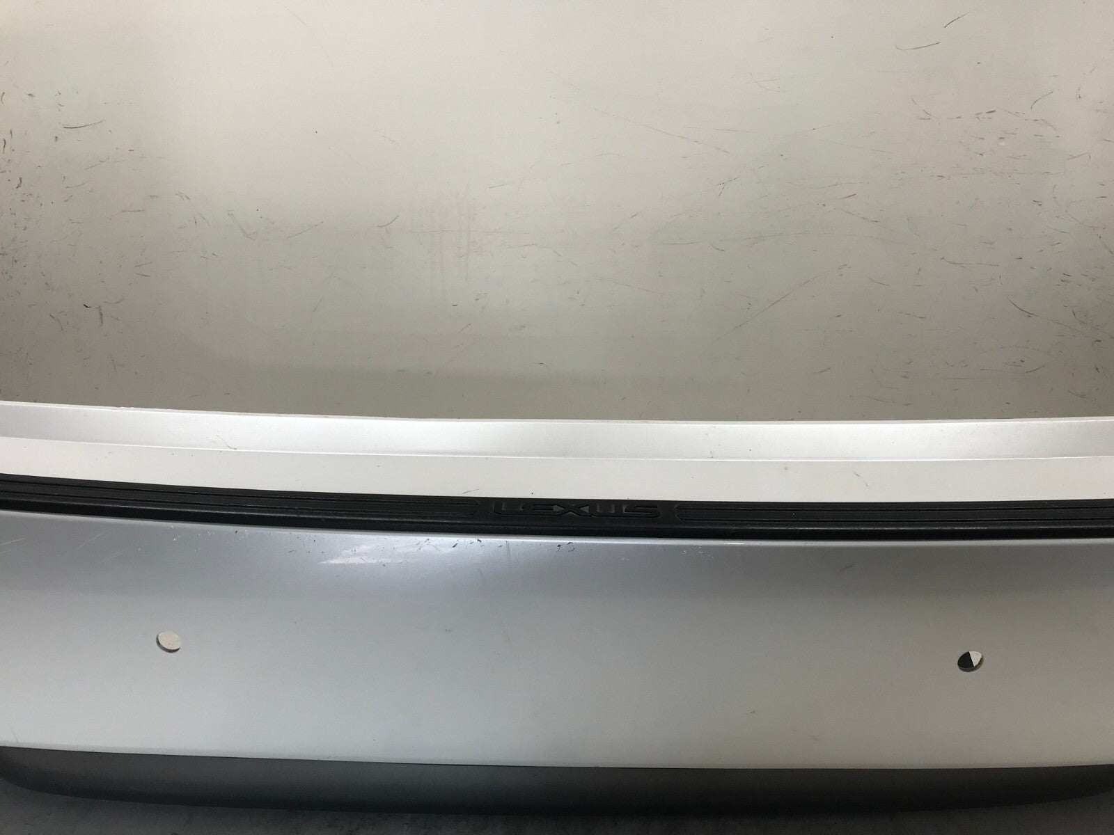 Rear Bumper Cover White Lexus RX350 RX450H Base F Sport 16-18 w/Sensor Holes OEM
