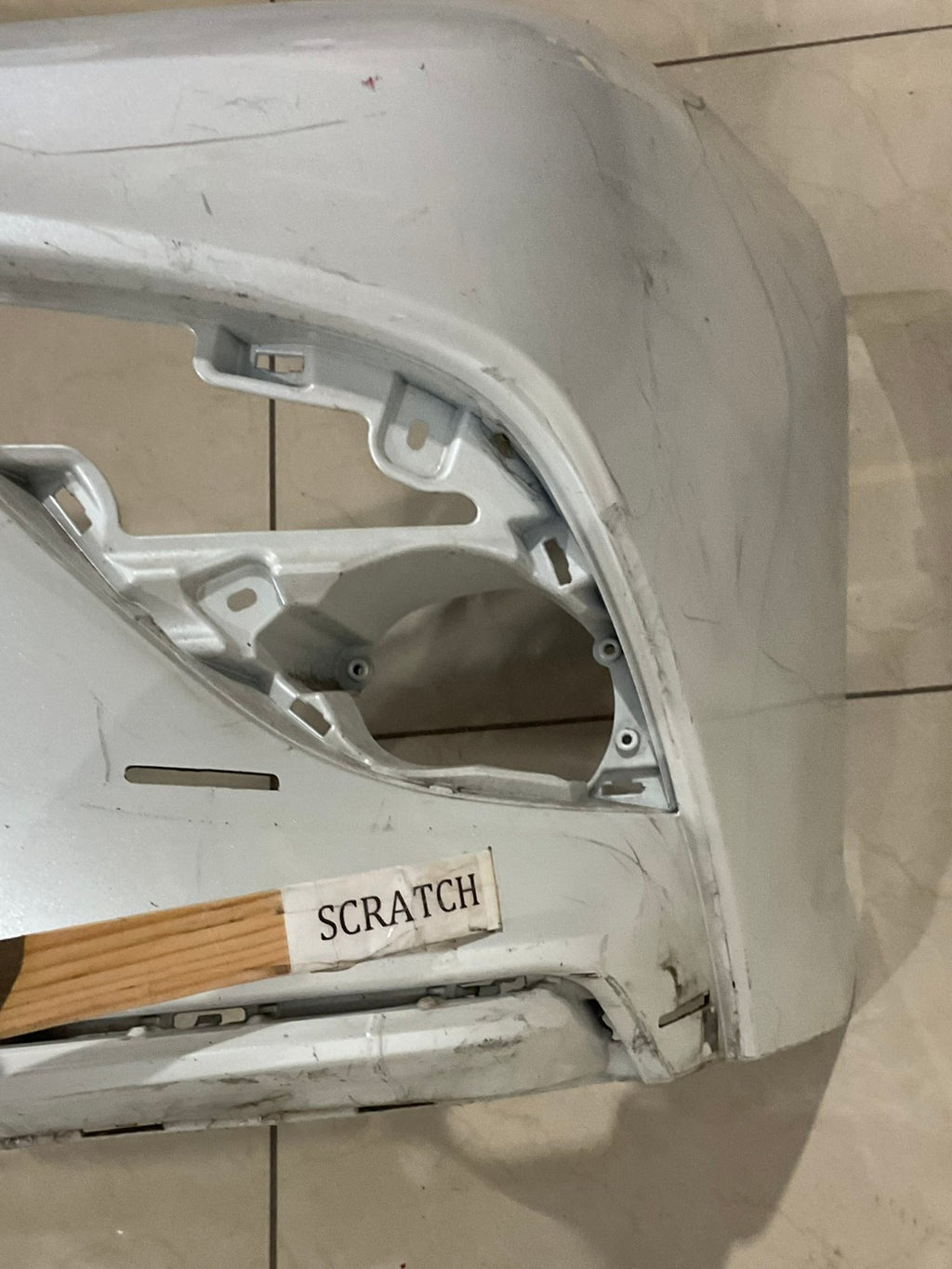 Front Bumper Cover White Toyota Camry 2018 2019 52119+06e30 OEM