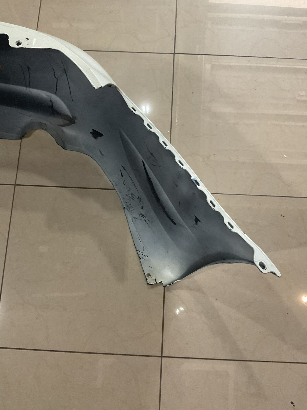 Rear Bumper Cover White 2008 Infiniti V35 G35X CAPA