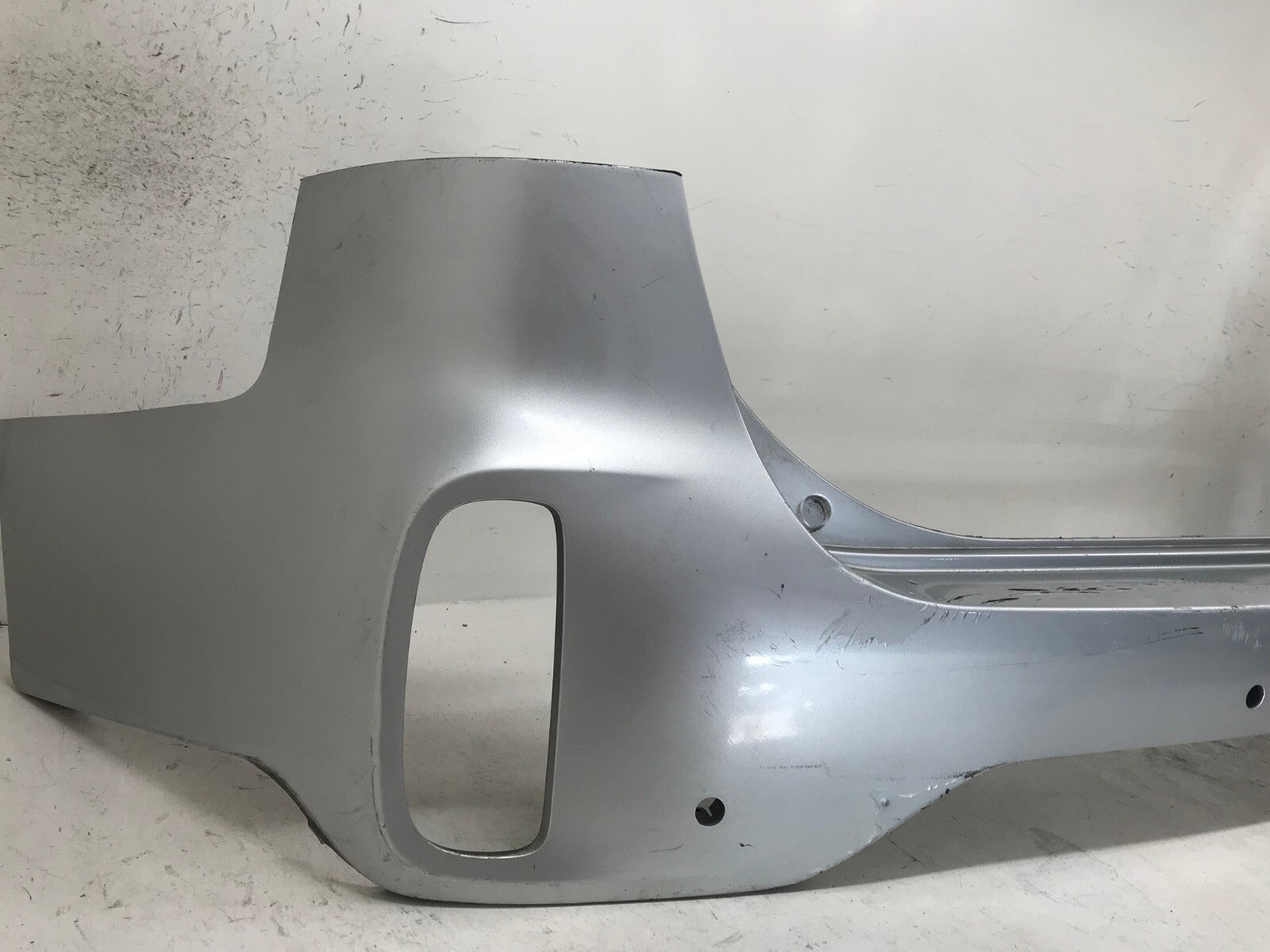 Rear Bumper Cover Silver Kia Sorento EX/Limited 2014-2015 w/Sensor Holes OEM