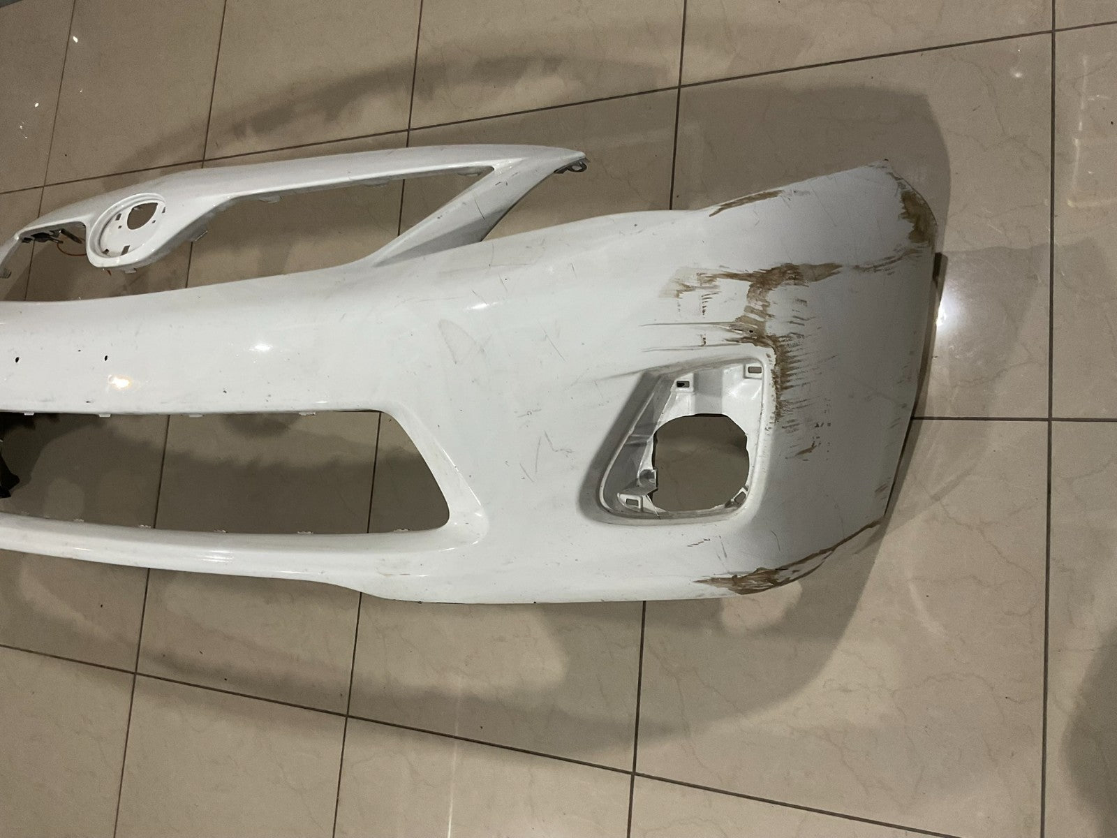 Front Bumper Cover White 2009 2010 Toyota Corolla Sedan CAPA