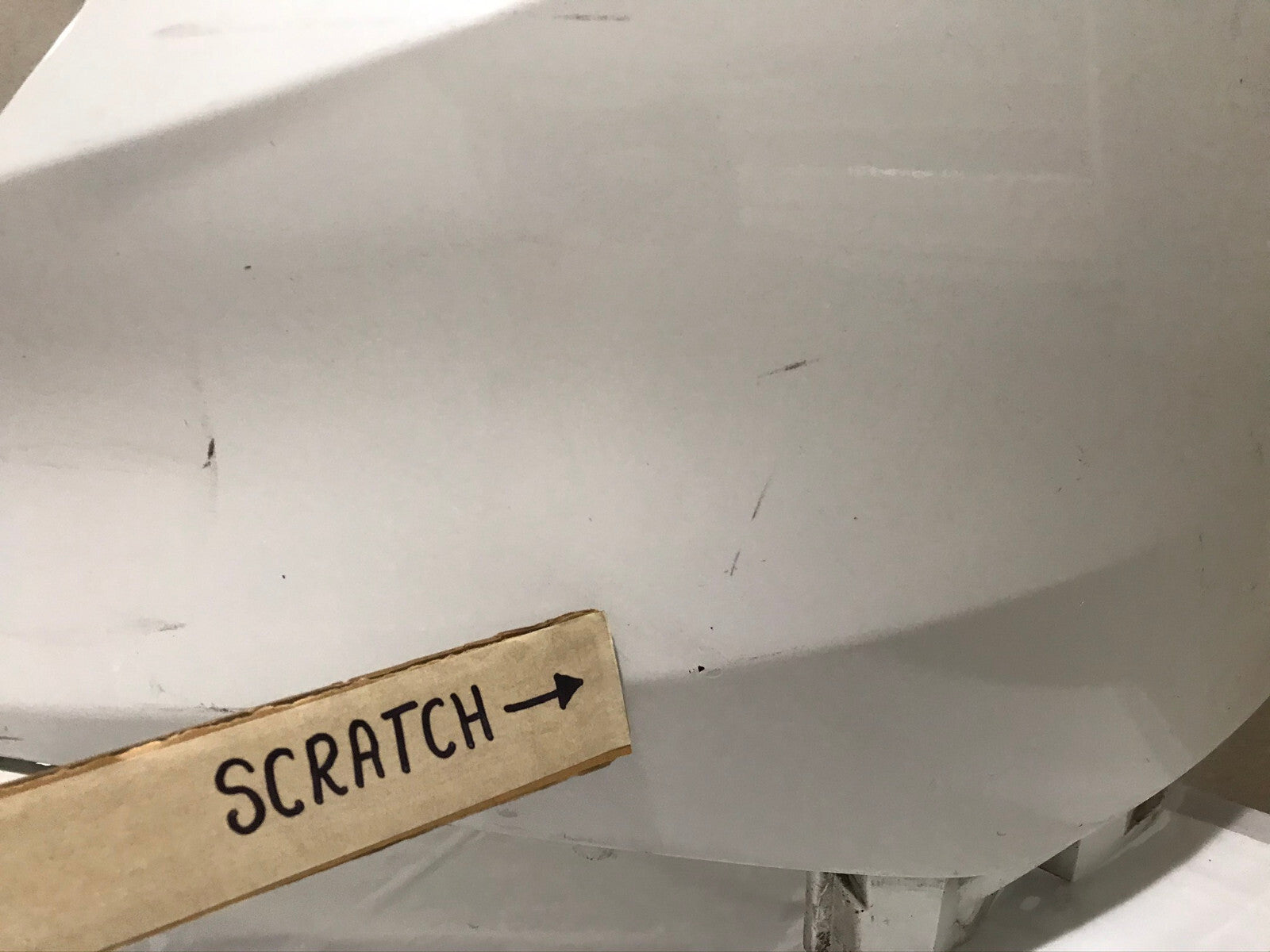 Rear Upper Bumper Cover White 21-22 Hyundai Santa Fe Calligraphy SE SEL OEM