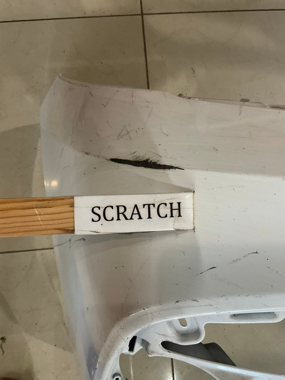 Front Bumper Cover White Toyota Camry SE XSE 2018 2019 52119-06E20 OEM
